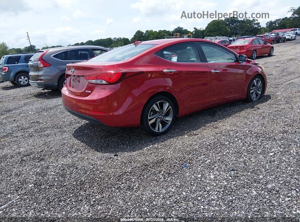 KMHDH4AE9GU606374 2016 HYUNDAI ELANTRA Red Задня права чверть