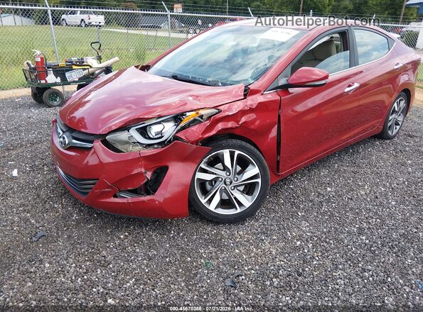 KMHDH4AE9GU606374 2016 HYUNDAI ELANTRA Red Вид спереду