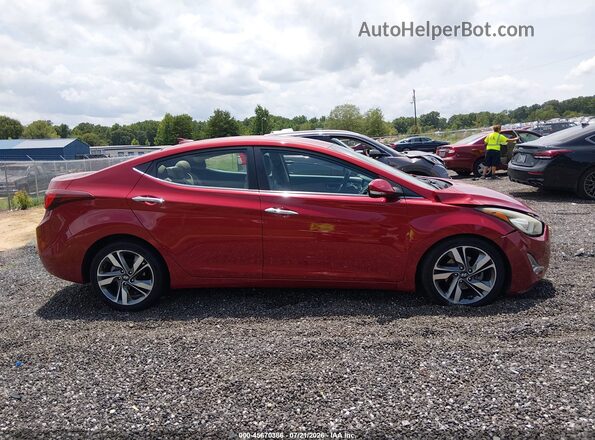 KMHDH4AE9GU606374 2016 HYUNDAI ELANTRA Red Вид задньої частини салону
