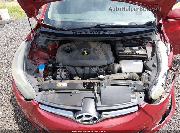KMHDH4AE9GU606374 2016 HYUNDAI ELANTRA Red Вид ззаду