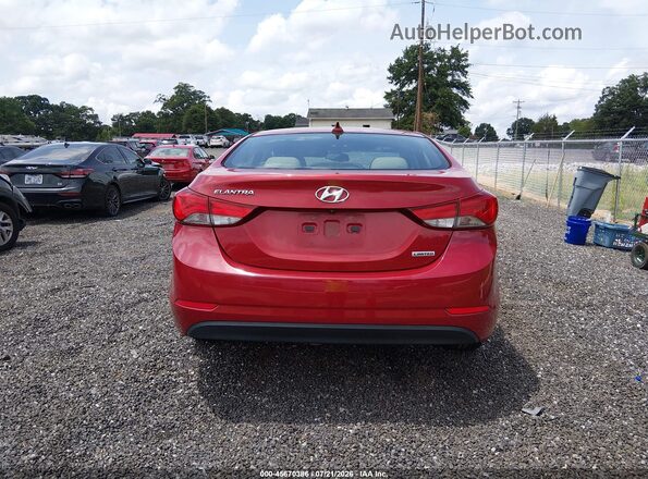 KMHDH4AE9GU606374 2016 HYUNDAI ELANTRA Red 