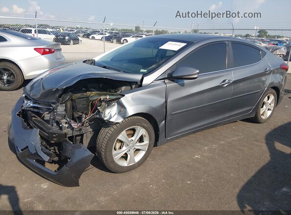 KMHDH4AE9GU644879 2016 HYUNDAI ELANTRA Gray Front left