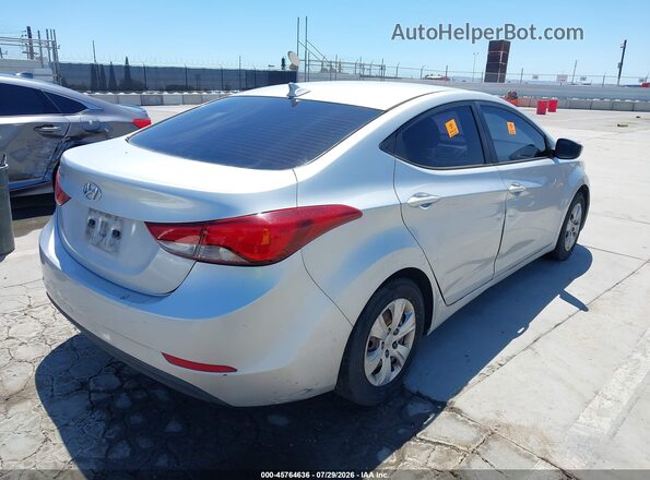 KMHDH4AEXGU475309 2016 HYUNDAI ELANTRA Silver Задня права чверть