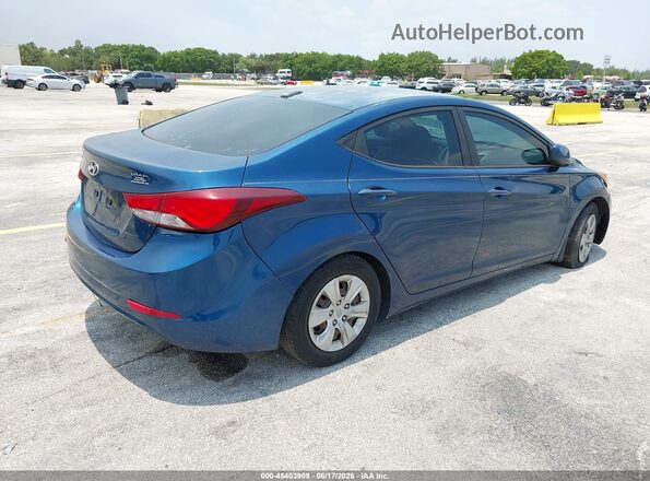 KMHDH4AEXGU483166 2016 HYUNDAI ELANTRA Blue Tył prawy