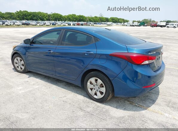 KMHDH4AEXGU483166 2016 HYUNDAI ELANTRA Blue Tył lewy