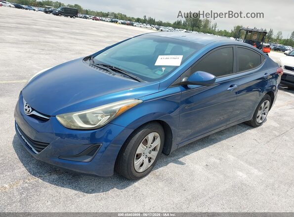 KMHDH4AEXGU483166 2016 HYUNDAI ELANTRA Blue Przód lewy