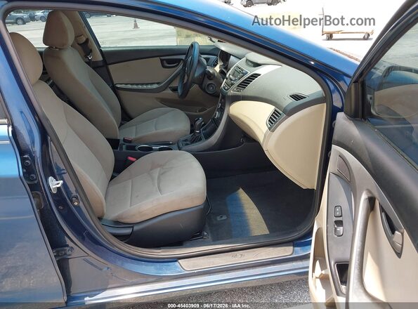 KMHDH4AEXGU483166 2016 HYUNDAI ELANTRA Blue Widok wnętrza z przodu