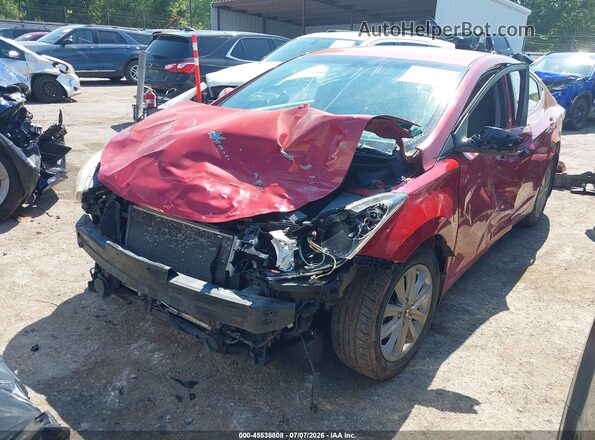 KMHDH4AEXGU543575 2016 HYUNDAI ELANTRA Red Przód lewy