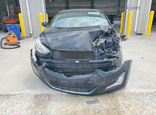 KMHDH4AEXGU545536 2016 HYUNDAI ELANTRA Black Widok z przodu