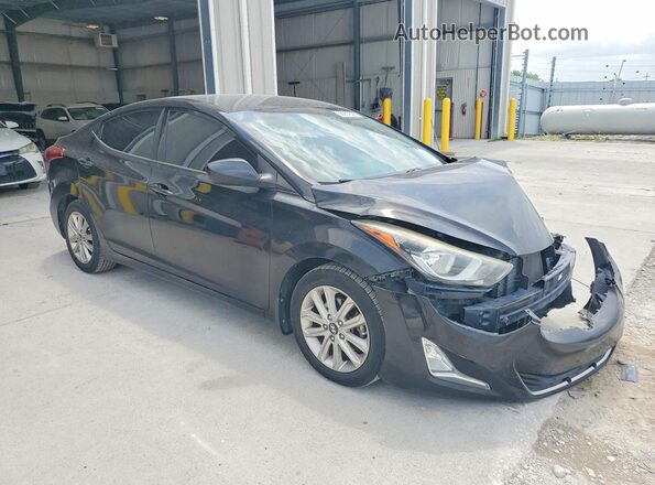 KMHDH4AEXGU545536 2016 HYUNDAI ELANTRA Black Przód prawy