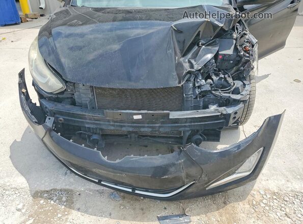 KMHDH4AEXGU545536 2016 HYUNDAI ELANTRA Black Widok wnętrza z tyłu