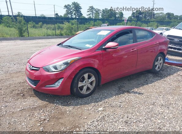 KMHDH4AEXGU558237 2016 HYUNDAI ELANTRA Red Front left