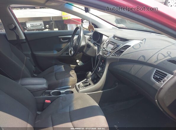 KMHDH4AEXGU558237 2016 HYUNDAI ELANTRA Red Front interior view