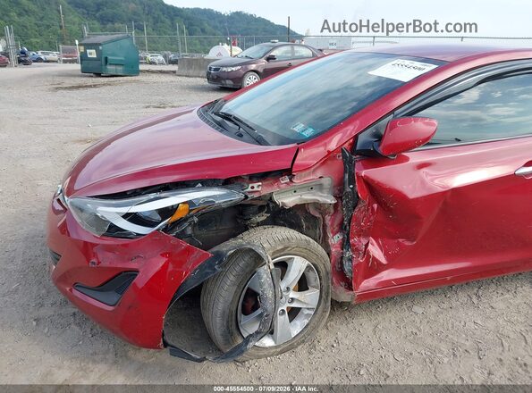 KMHDH4AEXGU588063 2016 HYUNDAI ELANTRA Red Vista frontal