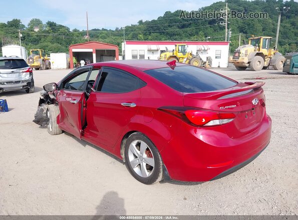 KMHDH4AEXGU588063 2016 HYUNDAI ELANTRA Red Trasero izquierdo