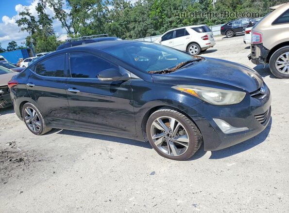KMHDH4AEXGU607498 2016 HYUNDAI ELANTRA Black Передня права чверть