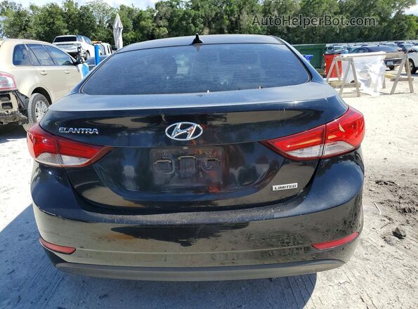 KMHDH4AEXGU607498 2016 HYUNDAI ELANTRA Black Вид ззаду