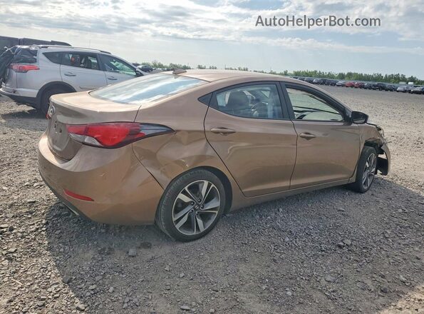 KMHDH4AH2GU535156 2016 HYUNDAI ELANTRA Brown Tył prawy