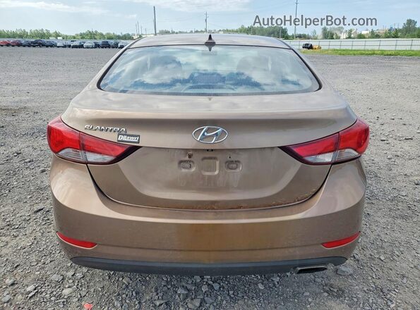 KMHDH4AH2GU535156 2016 HYUNDAI ELANTRA Brown Widok z tyłu