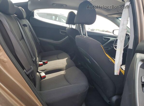 KMHDH4AH2GU535156 2016 HYUNDAI ELANTRA Brown Widok tylnych siedzeń