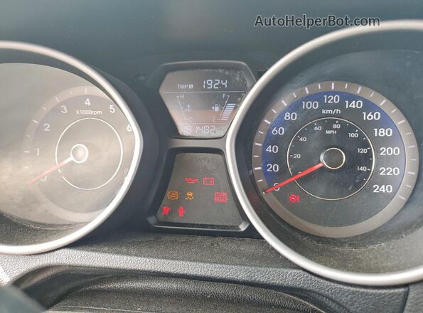 KMHDH4AH2GU535156 2016 HYUNDAI ELANTRA Brown Widok zestawu wskaźników