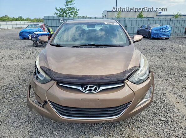 KMHDH4AH2GU535156 2016 HYUNDAI ELANTRA Brown Widok z przodu