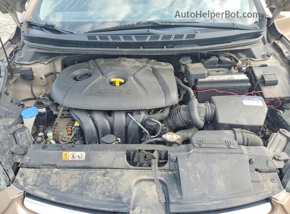 KMHDH4AH2GU535156 2016 HYUNDAI ELANTRA Brown Widok wnętrza z tyłu