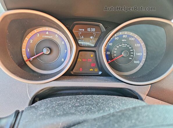 KMHDH4AH5GU652455 2016 HYUNDAI ELANTRA Silver Вид щитка приладів