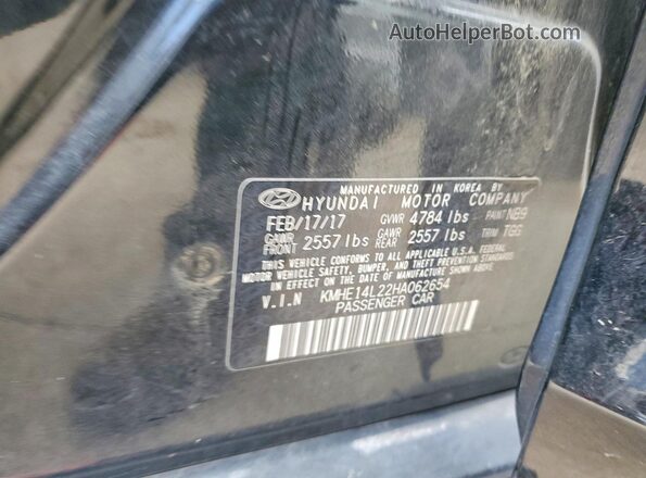 KMHE14L22HA062654 2017 HYUNDAI SONATA Black VIN sticker view