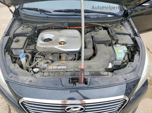 KMHE14L22HA062654 2017 HYUNDAI SONATA Black Rear interior view