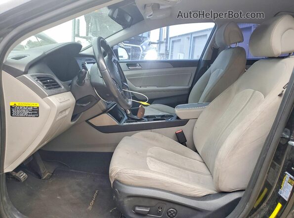 KMHE14L22HA062654 2017 HYUNDAI SONATA Black Front interior view