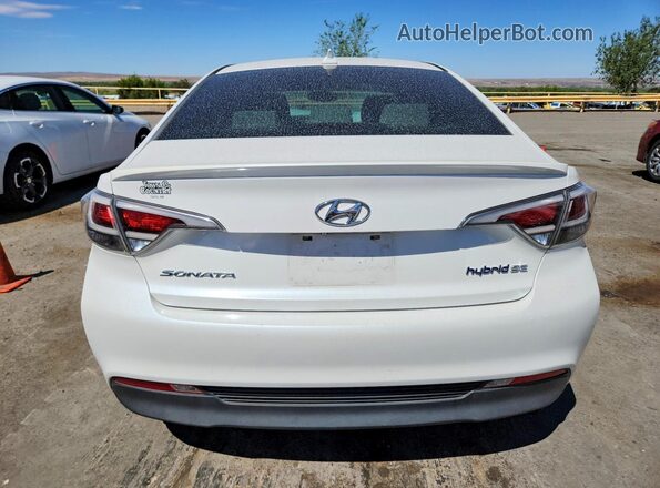 KMHE24L10GA009244 2016 HYUNDAI SONATA White Widok z tyłu