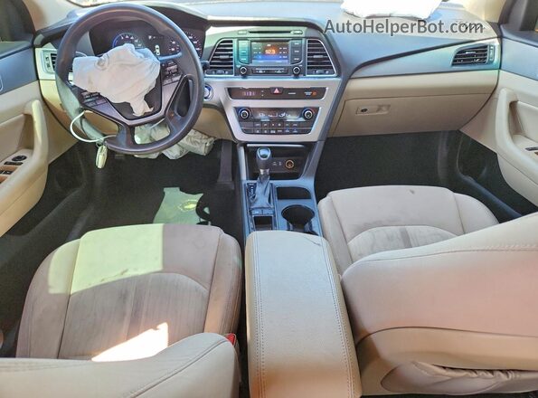 KMHE24L10GA009244 2016 HYUNDAI SONATA White Widok deski rozdzielczej