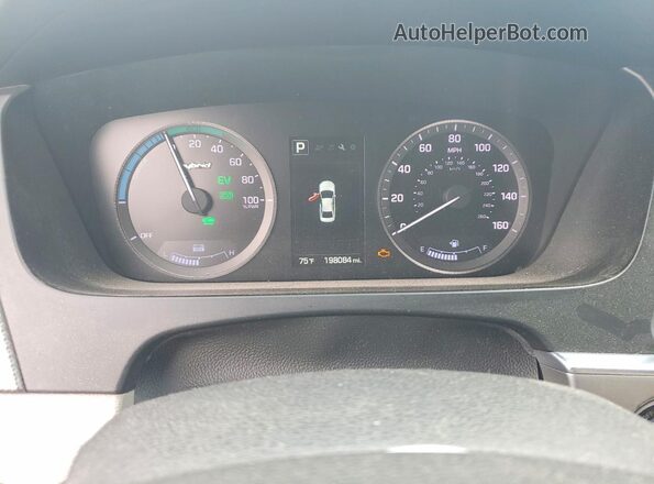KMHE24L10GA015352 2016 HYUNDAI SONATA Silver Widok zestawu wskaźników
