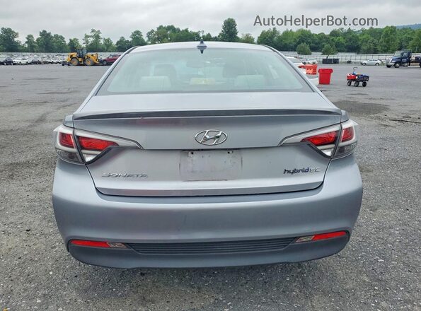 KMHE24L10GA015352 2016 HYUNDAI SONATA Silver Widok z tyłu