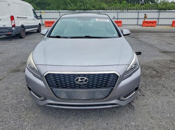 KMHE24L10GA015352 2016 HYUNDAI SONATA Silver Widok z przodu