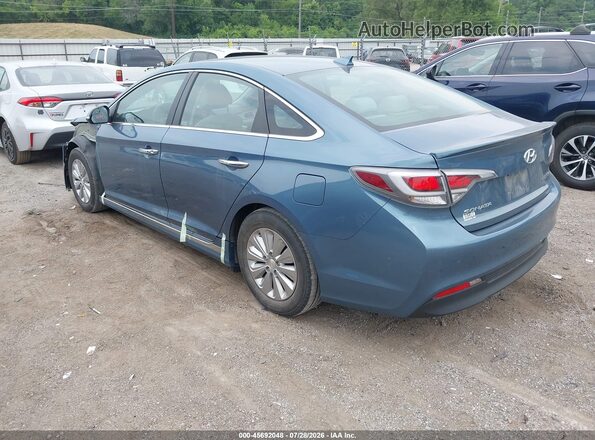 KMHE24L10GA016274 2016 HYUNDAI SONATA HYBRID Blue Trasero izquierdo