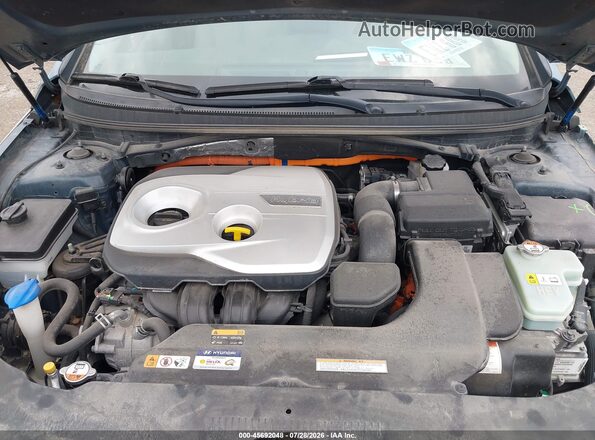 KMHE24L10GA016274 2016 HYUNDAI SONATA HYBRID Blue Vista trasera