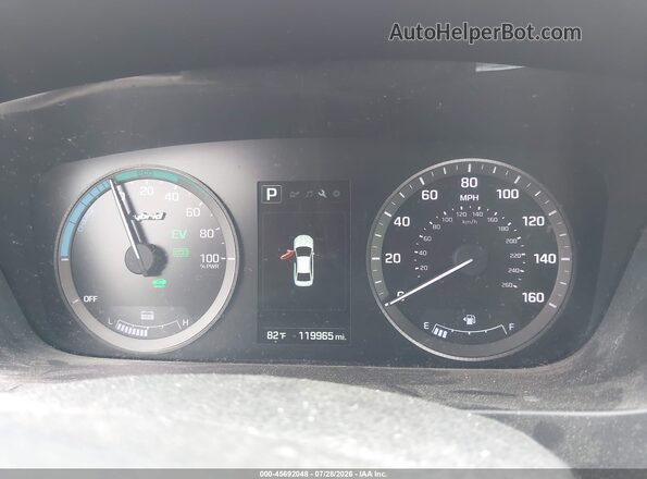 KMHE24L10GA016274 2016 HYUNDAI SONATA HYBRID Blue Vista de los asientos traseros