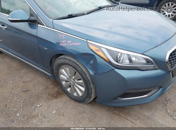 KMHE24L10GA016274 2016 HYUNDAI SONATA HYBRID Blue Vista interior trasera