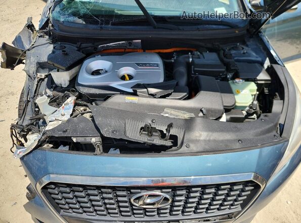 KMHE24L10GA019255 2016 HYUNDAI SONATA Blue Vista interior trasera