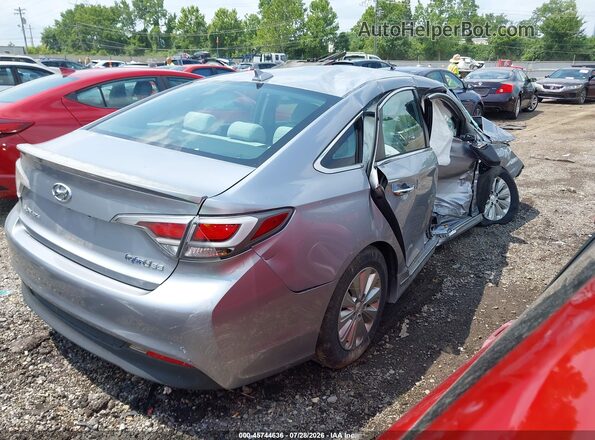 KMHE24L10GA026433 2016 HYUNDAI SONATA HYBRID Серебряный Задняя правая четверть