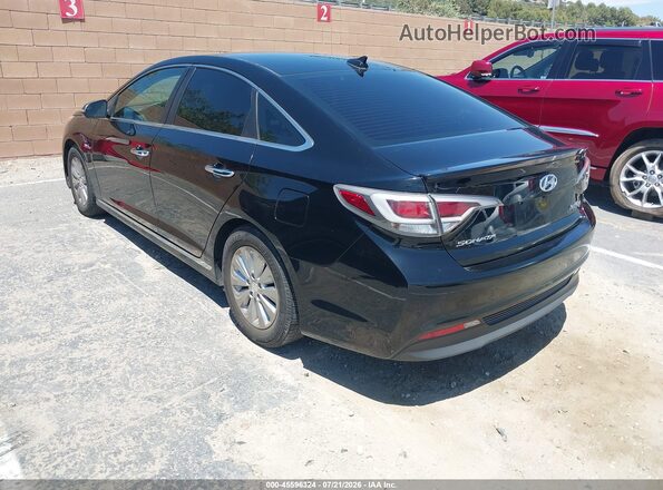 KMHE24L10GA040283 2016 HYUNDAI SONATA HYBRID Black უკანა მარცხენა
