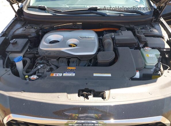 KMHE24L10GA040283 2016 HYUNDAI SONATA HYBRID Black უკანა ხედი