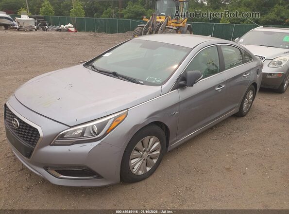 KMHE24L11GA013898 2016 HYUNDAI SONATA HYBRID Silver Przód lewy