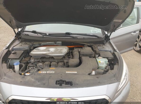 KMHE24L11GA013898 2016 HYUNDAI SONATA HYBRID Silver Widok z tyłu
