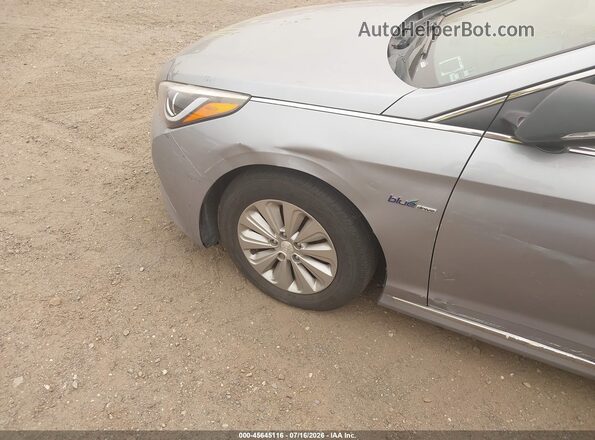 KMHE24L11GA013898 2016 HYUNDAI SONATA HYBRID Silver Widok z przodu