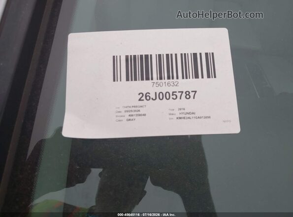 KMHE24L11GA013898 2016 HYUNDAI SONATA HYBRID Silver Widok zestawu wskaźników