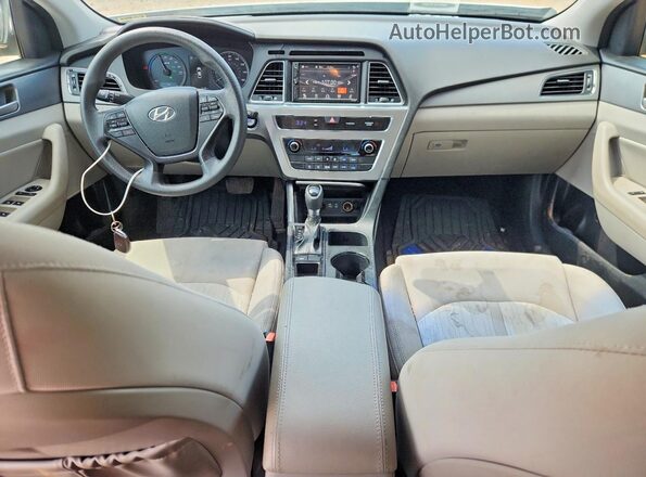 KMHE24L11GA028210 2016 HYUNDAI SONATA Silver Widok deski rozdzielczej