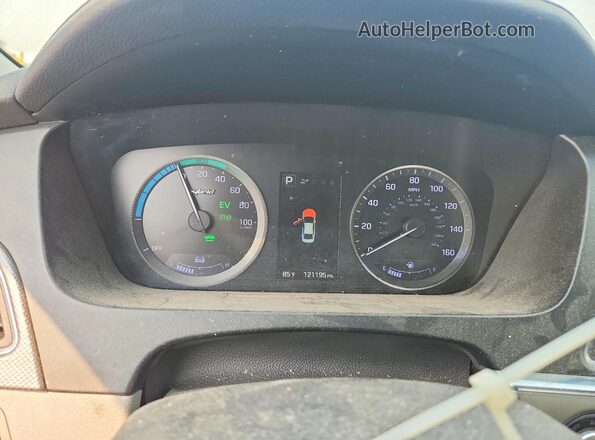 KMHE24L11GA040616 2016 HYUNDAI SONATA Blue Instrument cluster view
